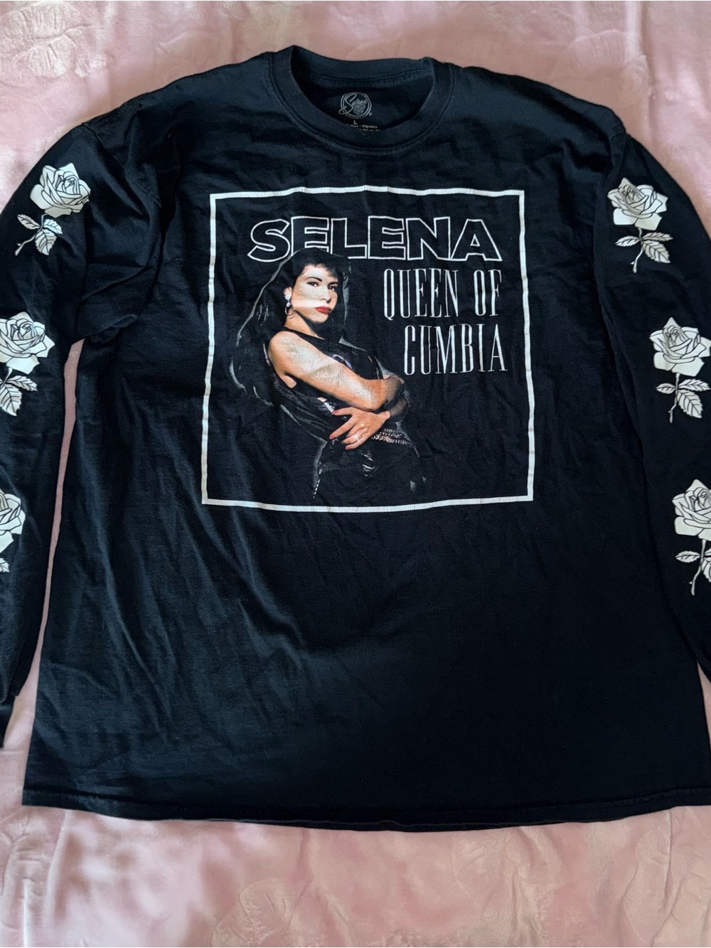 Selena Black 'Queen of Cumbia' Long Sleeve Graphic Tee